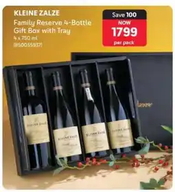 Makro KLEINE ZALZE Family Reserve 4-Bottle Gift Box with Tray offer