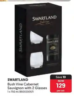 Makro SWARTLAND Bush Vine Cabernet Sauvignon with 2 Glasses offer