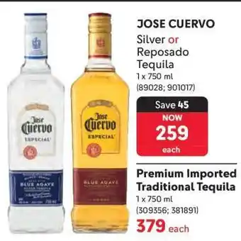 Makro Jose Cuervo Silver or Reposado Tequila offer