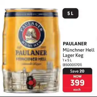 Makro PAULANER Münchner Hell Lager Keg offer