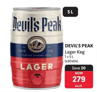 Makro DEVIL’S PEAK Lager Keg offer