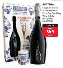 Makro BOTTEGA Fragolino Rosso or Millesimato Extra Dry Sparkling Wine Gift Set offer