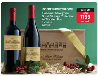 Makro BOEKENHOUTSKLOOF Cabernet Sauvignon Syrah Vintage Collection in Wooden Box offer