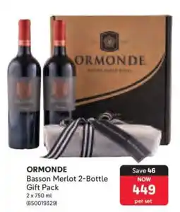 Makro ORMONDE Basson Merlot 2-Bottle Gift Pack offer