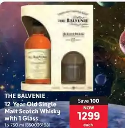 Makro THE BALVENIE 12 Year Old Single Malt Scotch Whisky with 1 Glass offer