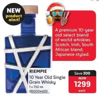 Makro RIEMPIE 10 Year Old Single Grain Whisky offer