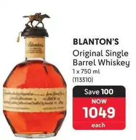 Makro BLANTON'S Original Single Barrel Whiskey offer