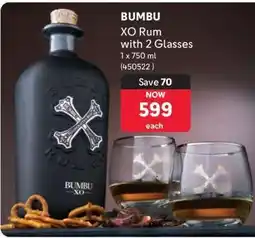 Makro BUMBU XO Rum with 2 Glasses offer