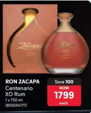 Makro RON ZACAPA offer