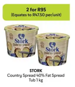 Makro Stork Country Spread 40% Fat Spread Tub 1 kg offer