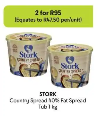 Makro Stork Country Spread 40% Fat Spread Tub 1 kg offer