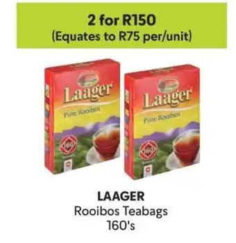 Makro LAAGER Rooibos Teabags 160's offer