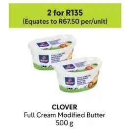 Makro CLOVER Full Cream Modified Butter 500 g offer