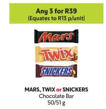 Makro MARS, TWIX or SNICKERS offer