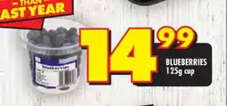 Shoprite BLUEBERRIES 125g cup offer