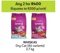 Makro WHISKAS Dry Cat (All variants) offer