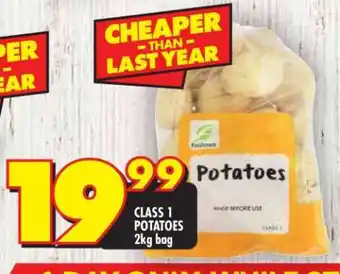 Shoprite CLASS 1 POTATOES 2kg bag offer