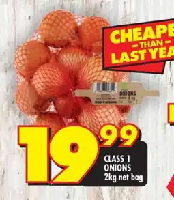 Shoprite CLASS 1 ONIONS 2kg net bag offer