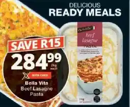Checkers Bella Vita Beef Lasagne Pasta offer