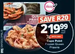 Checkers Cape Point Frozen Queen Prawns offer
