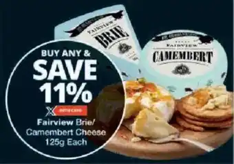 Checkers Fairview Brie/ Camembert Cheese offer