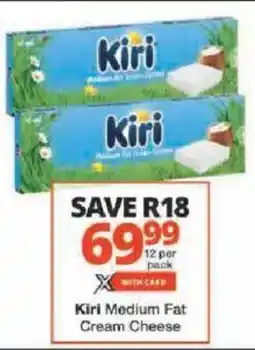 Checkers Kiri Medium Fat Cream Cheese offer