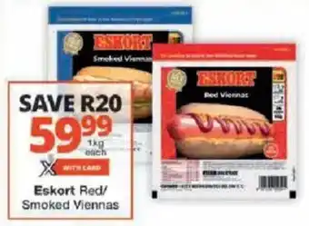 Checkers Eskort Red/ Smoked Viennas offer