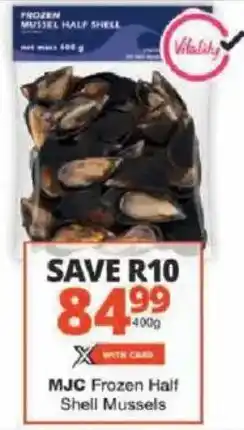 Checkers MJC Frozen Half Shell Mussels offer
