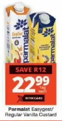 Checkers Parmalat Easygest/ Regular Vanilla Custard offer