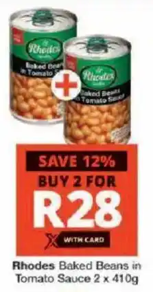Checkers Rhodes Baked Beans in Tomato Sauce offer