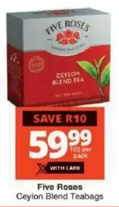 Checkers Five Roses Ceylon Blend Teabags offer