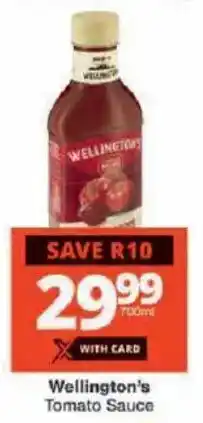 Checkers Wellington's Tomato Sauce offer
