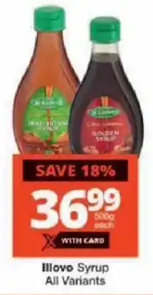 Checkers Illovo Syrup All Variants offer