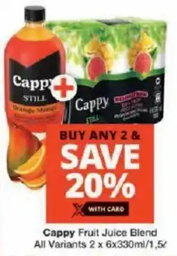 Checkers Cappy Fruit Juice Blend All Variants offer