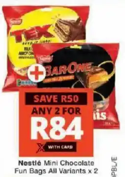 Checkers Nestlé Mini Chocolate Fun Bags All Variants offer