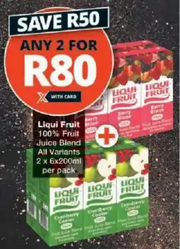 Checkers Liqui Fruit 100% Fruit Juice Blend All Variants offer
