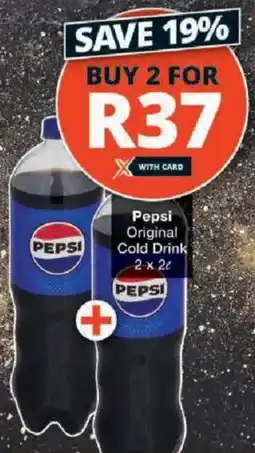 Checkers Pepsi Original Cold Drink offer