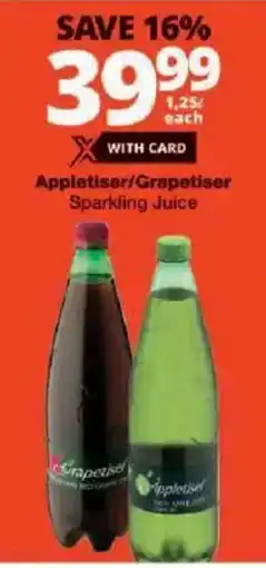Checkers Appletiser/ Grapetiser Sparkling Juice offer