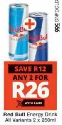 Checkers Red Bull Energy Drink All Variants offer