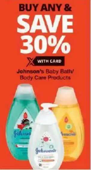 Checkers Johnson's Baby Bath/ Body Care Products offer