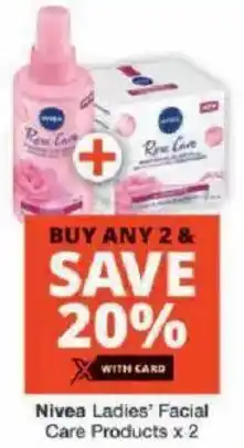 Checkers Nivea Ladies' Facial Care Products offer