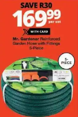Checkers Mr. Gardener Reinforced Garden Hose with Fittings offer