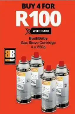 Checkers BushBaby Gas Stove Cartridge offer