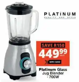 Checkers Platinum Glass Jug Blender offer