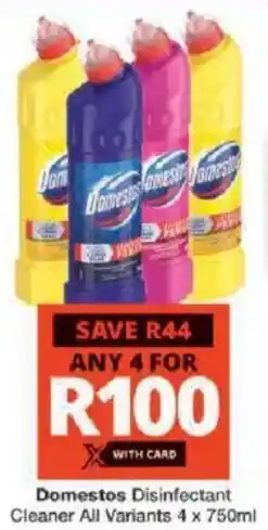 Checkers Domestos Disinfectant Cleaner All Variants offer