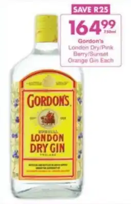 President Hyper Gordon's London Dry/ Pink Berry/ Sunset Orange Gin offer