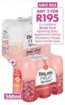 President Hyper Brutal Fruit Sparkling Ruby Apple/ Litchi Seche/ Strawberry Rouge Spirit Cooler Cans offer