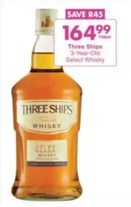 President Hyper Three Ships 3-Year-Old Select Whisky offer