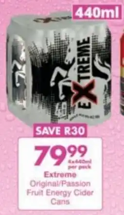 President Hyper Extreme Original/ Passion Fruit Energy Cider Cans offer