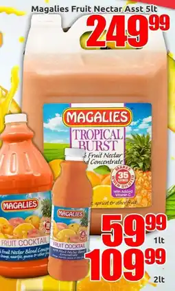 Three Star Cash and Carry Magalies Fruit Nectar Asst offer